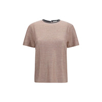 Brunello Cucinelli Orange Linen T-Shirt