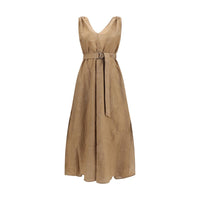 Brunello Cucinelli Beige Cotton Casual Dress
