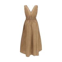 Brunello Cucinelli Beige Cotton Casual Dress