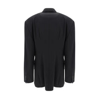 Balenciaga Black Wool Oves Aries Blazer