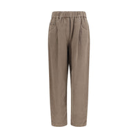 Brunello Cucinelli Beige Cotton Casual Pants