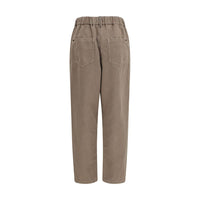 Brunello Cucinelli Beige Cotton Casual Pants