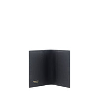 Ferragamo Black Calf Leather Bos Taurus Wallet