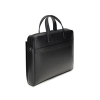 Ferragamo Black Calf Leather Bos Taurus Briefcase