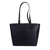 Michael Kors Womens Jet Set Travel Medium Double Pocket Tote Black/SIlver 35F3GTVT8B-001