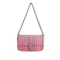Marc Jacobs Neon Pink The Monogram Leather J Marc Mini Shoulder Bag Crossbody