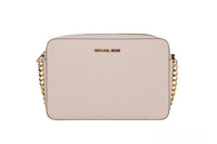 Michael Kors Adult Saffiano Leather East West Crossbody Handbag With 2 Slit Pockets, Blush