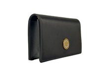 Versace Mini Chain Black Crossbody Wallet Bag