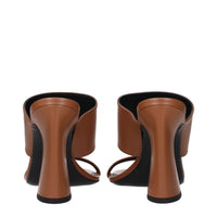 Versace Brown Leather Sandals