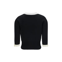 Valentino Black Cotton Cardigan