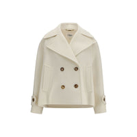Chloé White Wool Oves Aries Coat