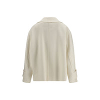 Chloé White Wool Oves Aries Coat