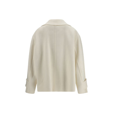 Chloé White Wool Oves Aries Coat