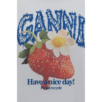 Ganni White Cotton Sweatshirt