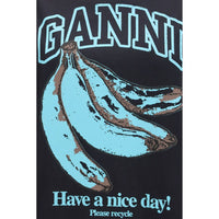 Ganni Black Cotton T-Shirt