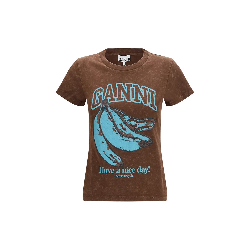Ganni Brown Cotton Sweatshirt