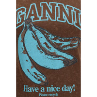 Ganni Brown Cotton Sweatshirt