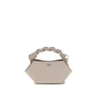 Ganni White Recycled Leather Shoulder Bag