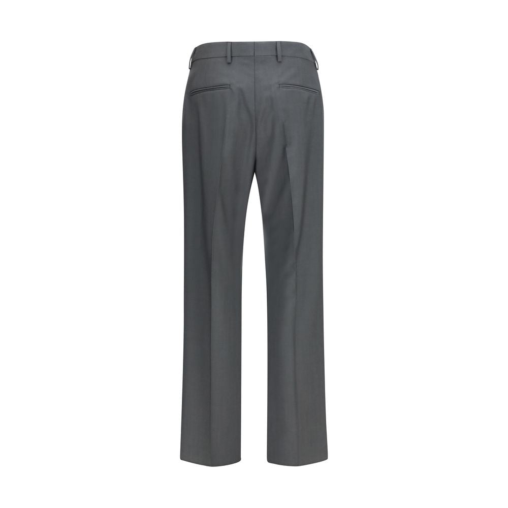 Valentino Gray Wool Oves Aries Dress Pants