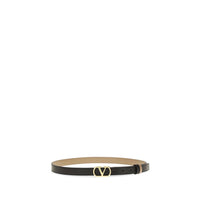 Valentino Garavani Black Calf Leather Bos Taurus Regular Belt