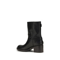 Chloé Black Calf Leather Bos Taurus Ankle Boots