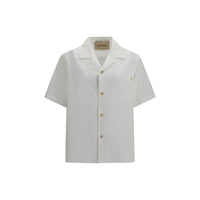 Valentino White Cotton Shortsleeve Shirt