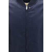 Valentino Blue Polyamide Bomber