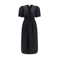 Ganni Black Cotton Casual Dress