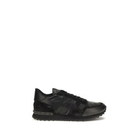 Valentino Garavani Black Polyester Athletic Sneakers