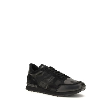 Valentino Garavani Black Polyester Athletic Sneakers