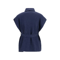 Brunello Cucinelli Blue Cotton Coat