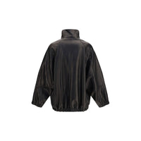 Brunello Cucinelli Black Lamb Ovis Aries Aries Leather Jacket