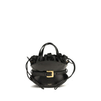 Balmain Black Calf Leather Bos Taurus Shoulder Bag