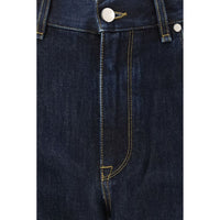 Fendi Blue Cotton Straight-Leg Jeans