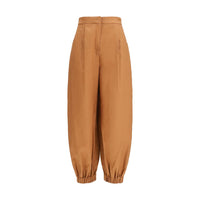 Fendi Brown Linen Casual Pants
