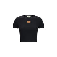 Fendi Black Cotton T-Shirt