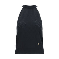 Balmain Black Wool Oves Aries Sleeveles T-Shirt