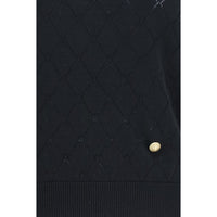 Balmain Black Wool Oves Aries Sleeveles T-Shirt