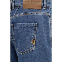 Balmain Blue Cotton Jeans Denim