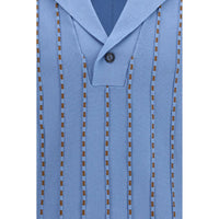 Fendi Blue Cotton Polo Shirt