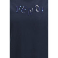 Fendi Blue Cotton T-Shirt