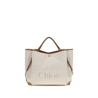 Chloé Beige Cotton Shoulder Bag