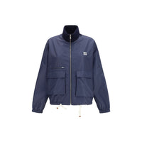 Miu Miu Blue Polyester Full-Length Jacket