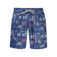 Norway 1963 Blue Polyester Men's Swimwear