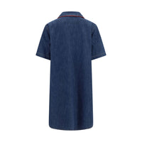 Valentino Blue Cotton Casual Dress