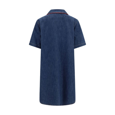 Valentino Blue Cotton Casual Dress