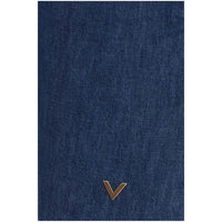 Valentino Blue Cotton Casual Dress