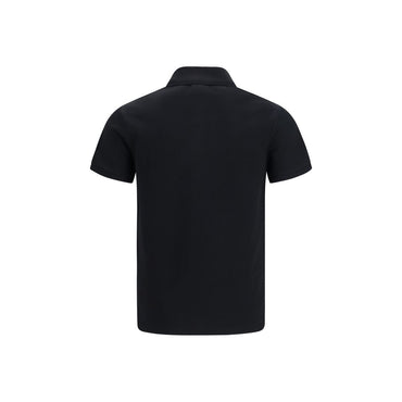 Balmain Black Cotton Polo Shirt