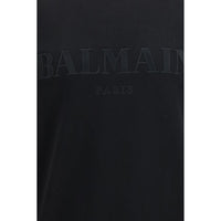 Balmain Black Cotton Sweatshirt