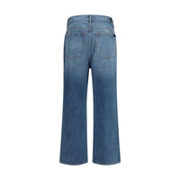 7FOR Blue Cotton Relaxed Fit Jeans